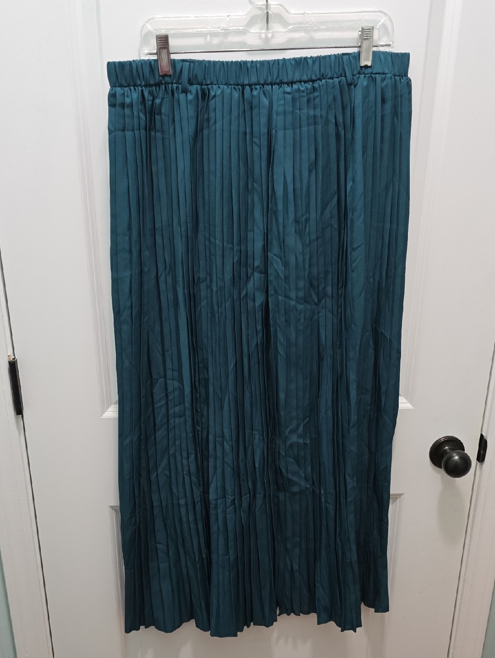 SHEIN Teal Pleated Maxi Skirt Size XXL